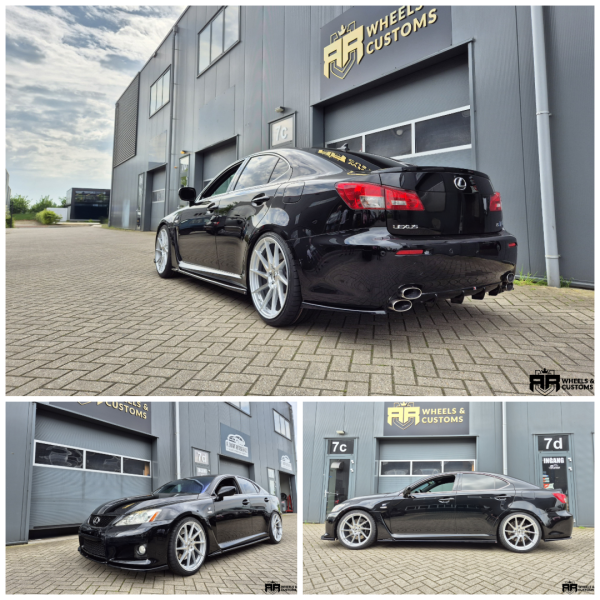 Lexus IS F voorzien van Japan Racing JR36 Silver 20 inch 9J/10.5J ET38/45 245 35 20 + 275 30 20 Kumho PS72 inclusief Maxton Design pakket 