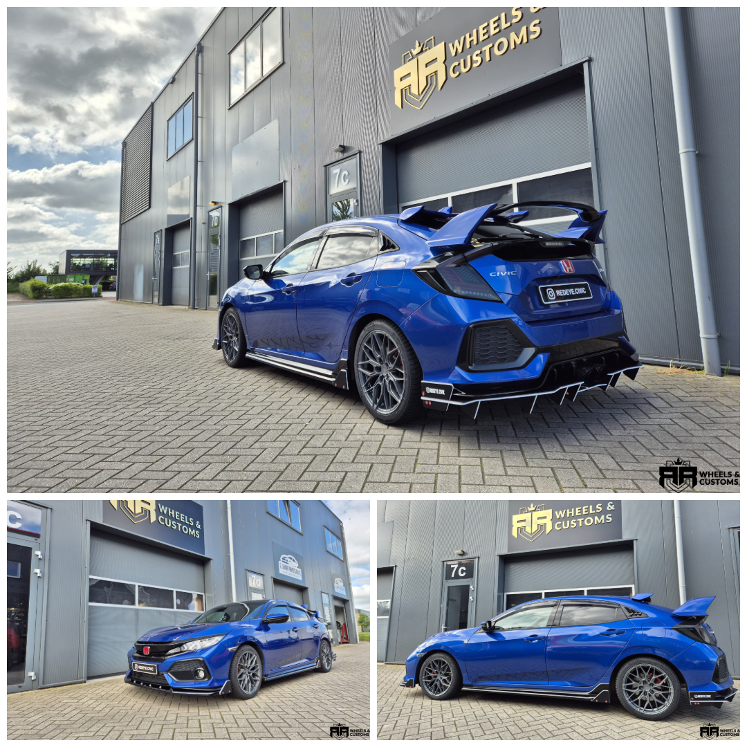 Honda Civic Sport voorzien van JR Wheels JR46 18x8 ET45 5x114.3 Hyper Black