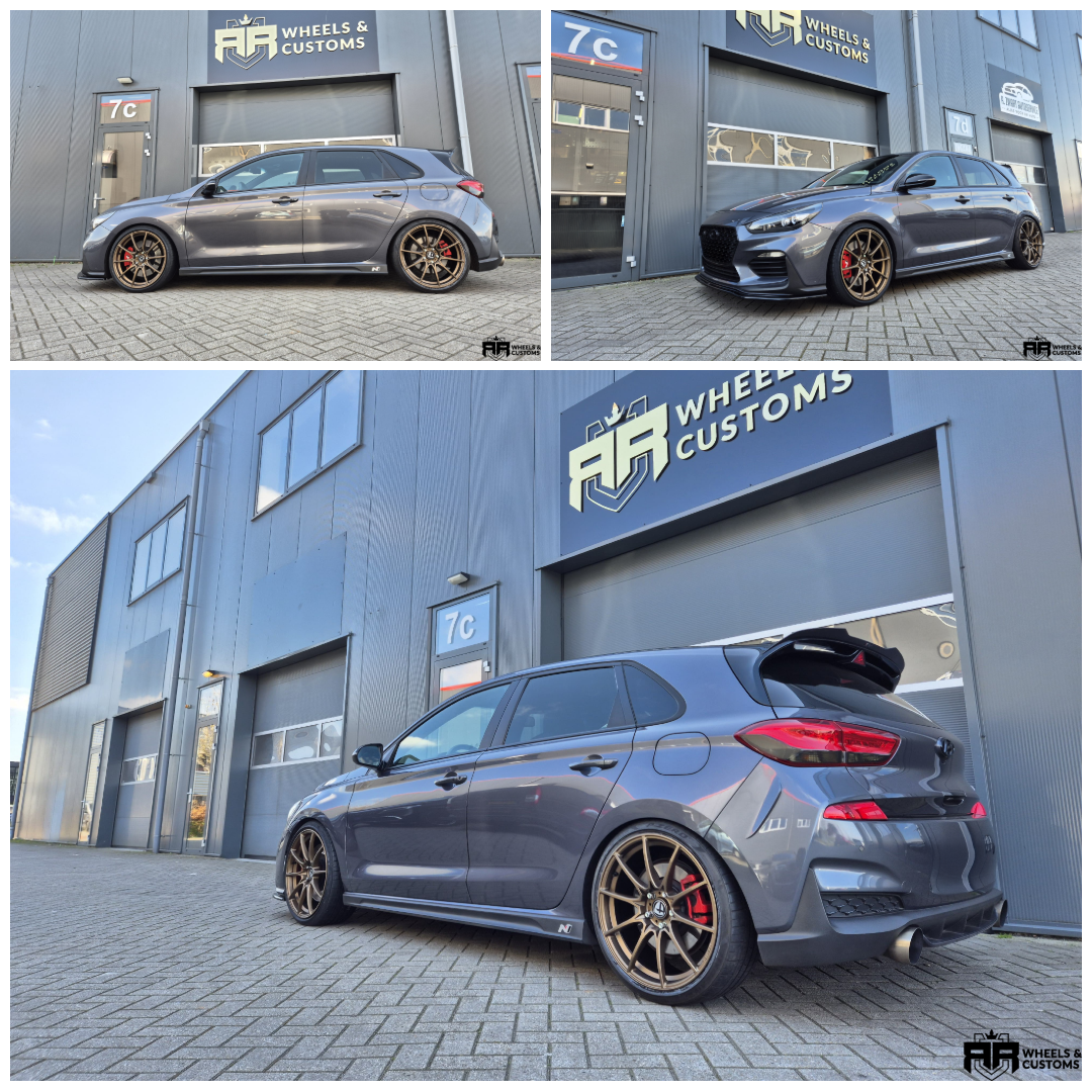 Huyndai I30N 2019 voorzien van Tomason TN25 Matt Bronze 19 inch 8.5J ET45
