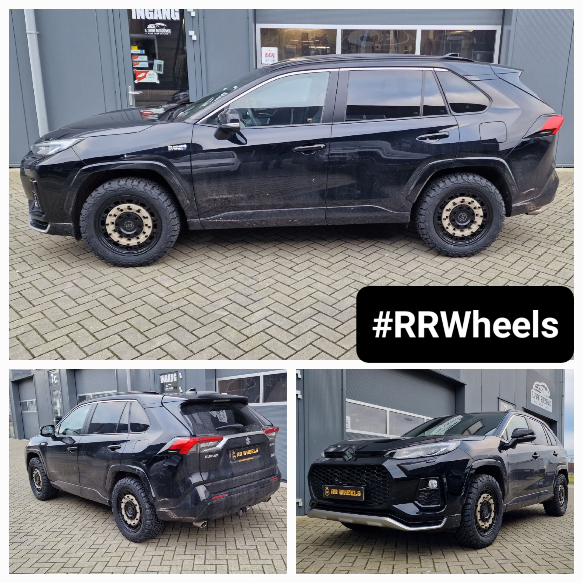 Wij hebben deze Suzuki Across uit 2022 een offroad look gegeven! Wij hebben 18 inch Black Rhino Arsenal velgen gemonteerd in 8J 5x114.3 ET30 inclusief BF Goodrich All Terrain T/A banden in 255 55 18! 