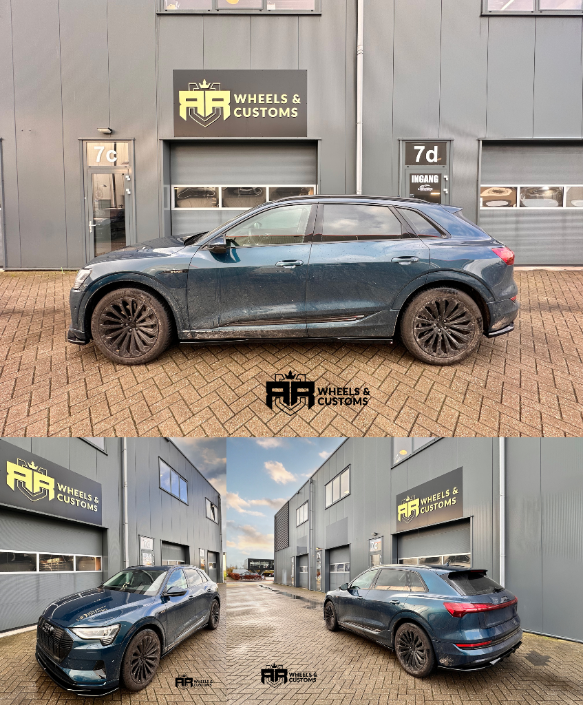 Wij hebben deze Audi E-Tron voorzien van een volledig pakket van Maxton Design.â  SIDE SKIRTS DIFFUSERS AUDI E-TRON Quattro & Sportbackâ  CENTRAL REAR SPLITTER (WITH VERTICAL BARS) AUDI E-TRON Quatt