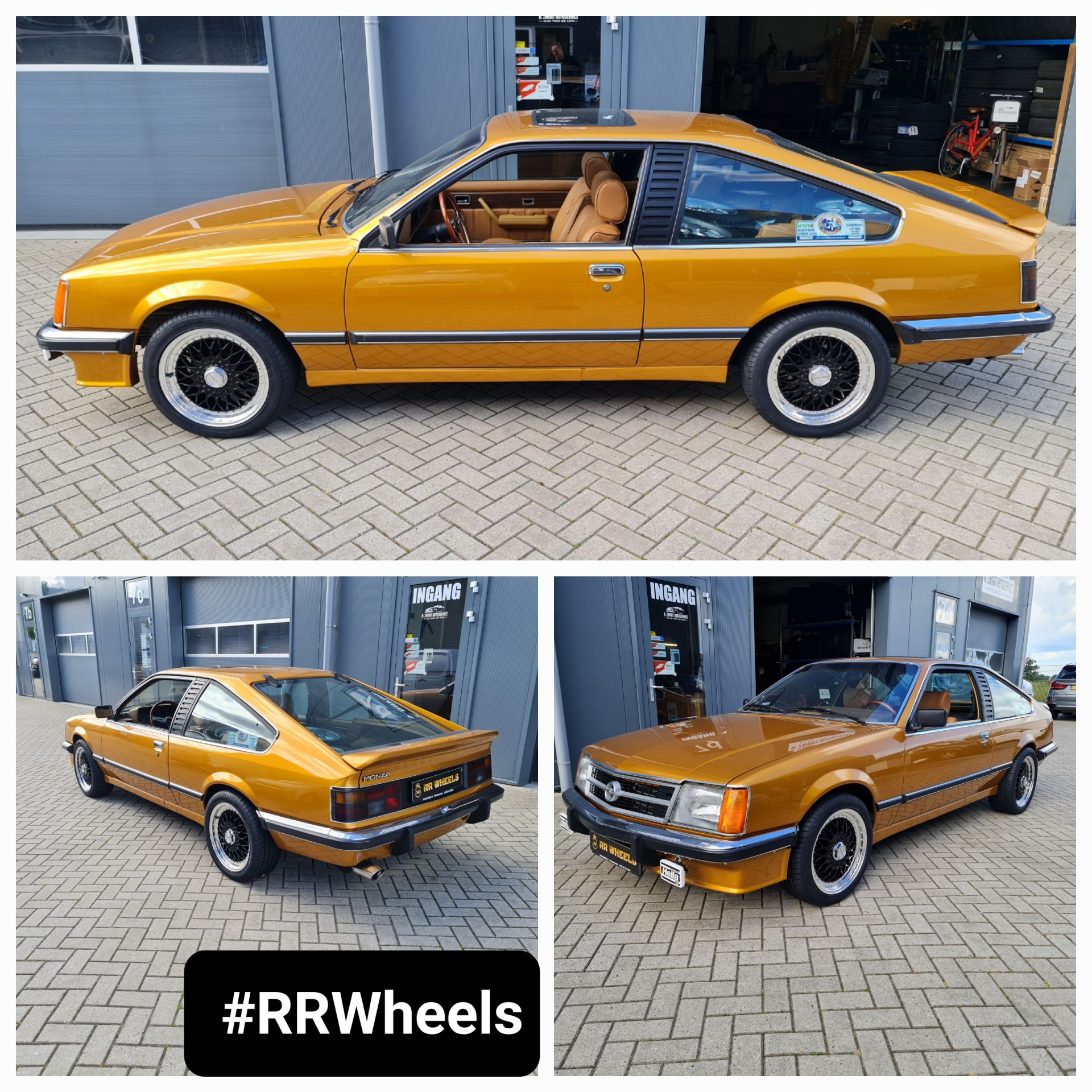 Deze prachtig gerenoveerde Opel Monza hebben wij voorzien van 17 inch Lenso BSX in 5x120 7.5J ET35 en 7.5J ET20 inclusief Vredestein banden in 2225 45 17 en 245 40 17!