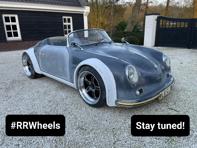 Het einde van dit project komt steeds dichtbij!   Wat een schitterende auto is deze Porsche Speedster! Wij hebben deze wagen alvast mogen voorzien van nieuwe 18 inch Weld Forged Black Milling velgen. 