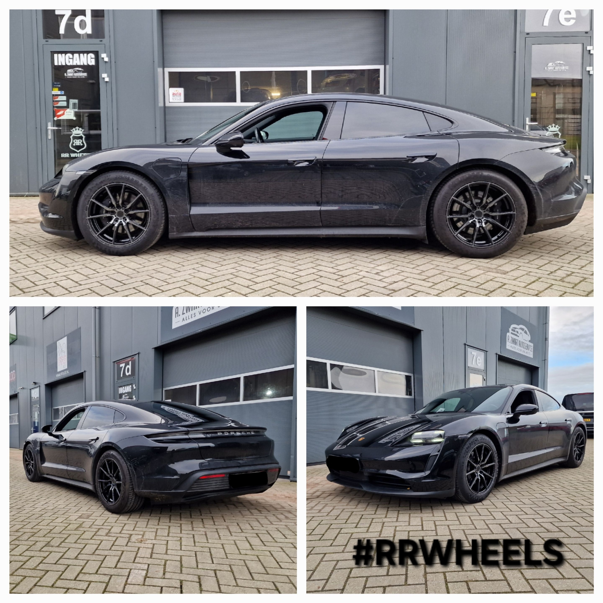 Wij hebben deze Porsche Taycan 2023 uitgerust met nieuwe Concaver CVR4 velgen in 19 inch 8.5J ET45 en 10J ET47 in Double tinted Black.