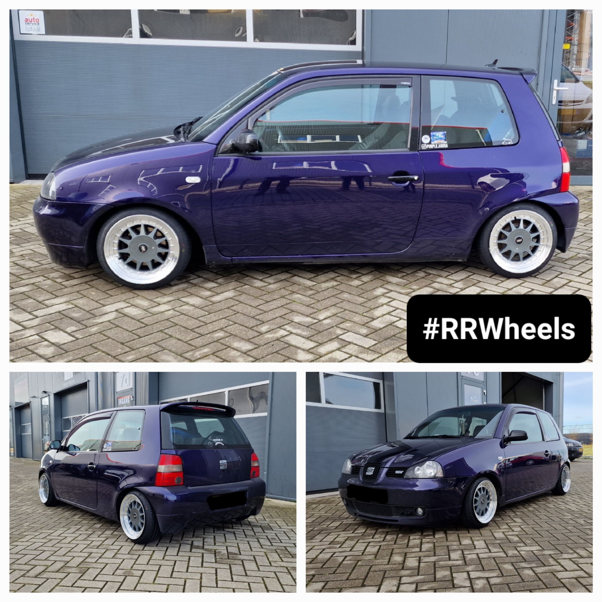 Seat Arosa voorzien van 15 inch HSR H596 Gun Metal velgen in 7.5J ET30 inclusief 165 45 15 Nankang Banden!