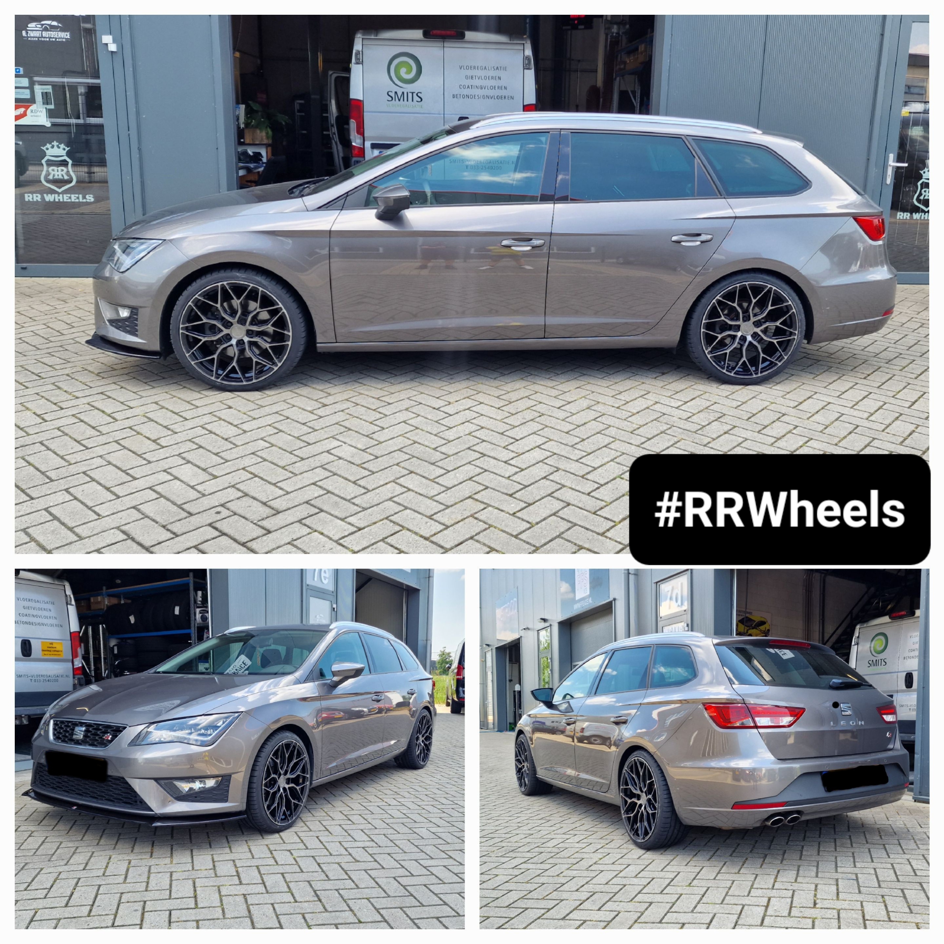 Seat Leon FR hebben we voorzien van nieuwe 19 inch Riviera RF108 velgen in 5x112 8.5J ET45 inclusief Hankook Evo3 banden in 225 35 19!
