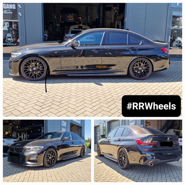 Deze BMW 3 Serie G20 hebben wij voorzien van nieuwe verspringende set Rohana Wheels Typ RFX10 in 9J ET35 en 10J ET45 Gloss Black inclusief nieuwe Hankook banden 235 35 20 en 265 30 20!