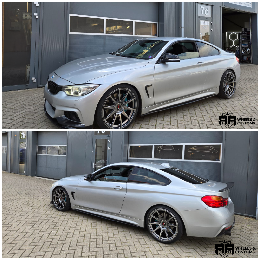 BMW 4 serie F32 voorzien van JR Wheels JR11 20x8.5 ET35 + 20x10 ET40 5x120 Hyper Black