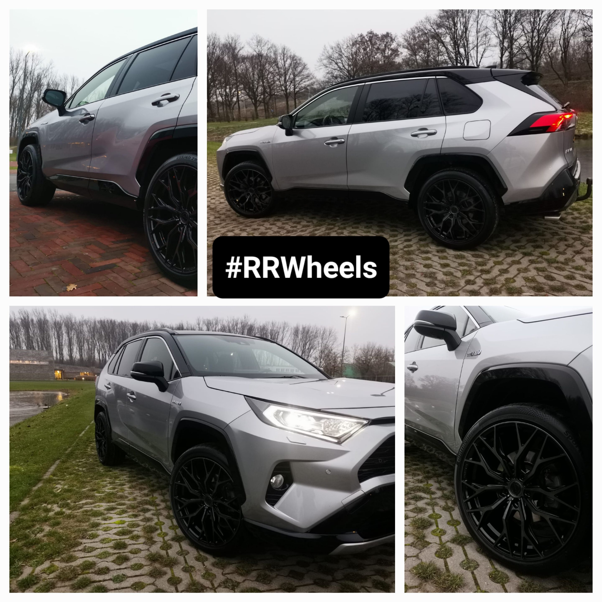 Deze nieuwe Toyota Rav4 hebben wij voorzien van nieuwe 21 inch Concaver CVR1 velgen in Doubel Tinted Black in 5x114.3 ET30 9J inclusief 255 40 21 banden van Bridgestone Turanza!