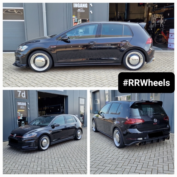Volkswagen Golf 7 voorzien van een nieuwe set Presidential velgen in 18 inch 8J ET40 rondom inclusief 225 40 18 Vredestein Ultrac banden.