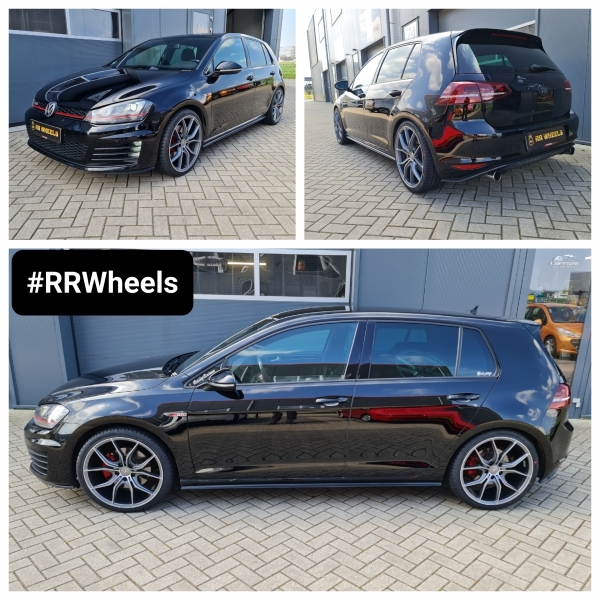 Volkswagen Golf 7 voorzien van 19 inch Yanar Velgen inclusief Hankook banden in 235 35 19. Zeer sportieve en nette montage!