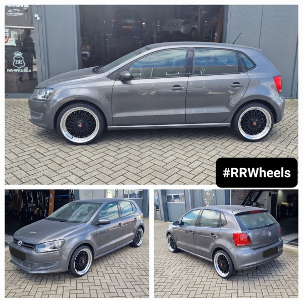 Volkswagen Polo MK5 with 18 inch Axe wheels typ EX10 Black Polished Lip in 5x100 8J ET40 including Hilfy tires 215 35 18!