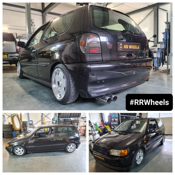 Volkswagen Polo MK3 equipped with these 14 inch YKW rims in 4x100 6.5J ET20 including Nankang NS-2 in 155 55 14.