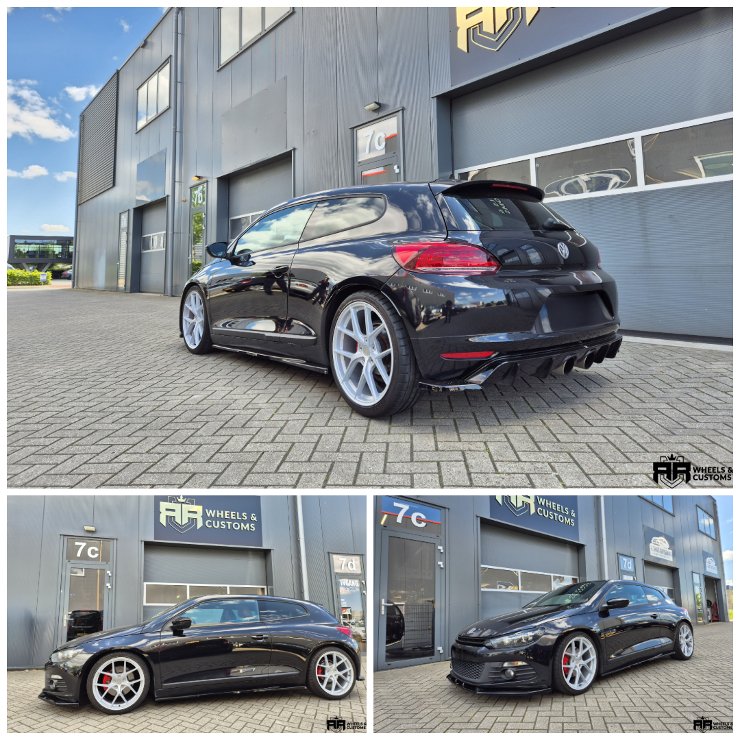 Volkswagen Scirocco voorzien van JR Wheels SL01 19x8 ET35 Flat Silver