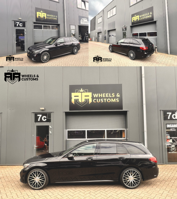 Mercedes C-klasse met nieuwe JF Luxury - AMG Design wielen  met nieuwe Continental 255/40/19 & 255/35/19 banden