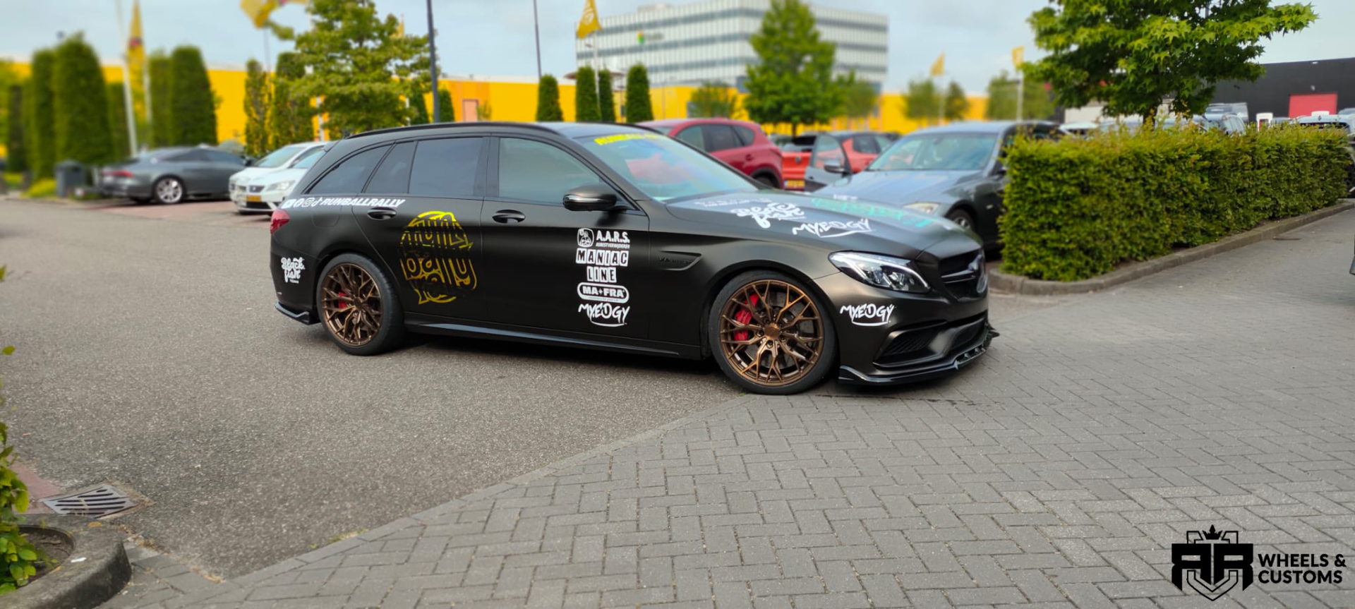 Mercedes C63s estate voorzien van Concaver CVR1 Brushed Bronze 19 inch 8.5J ET35 / 9.5J ET45