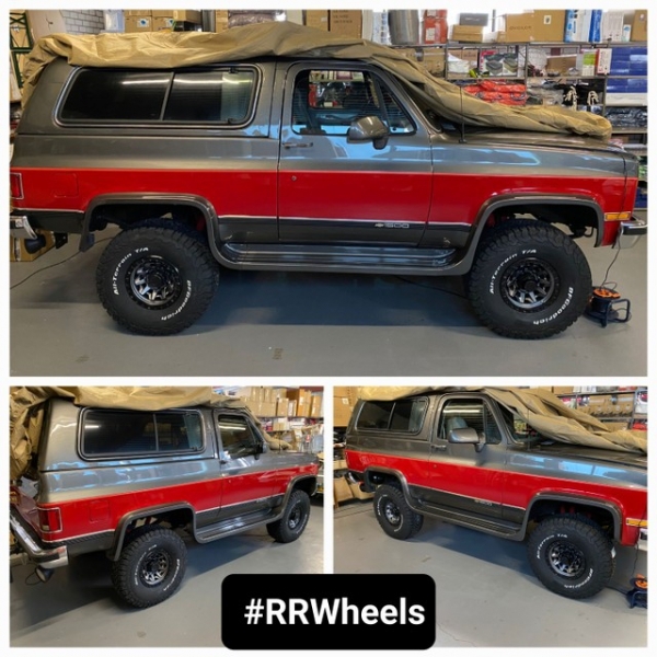 Wij hebben deze Chevrolet Blazer uit 1991 voorzien van 15 inch Fuel Wheels D716 Matte Gun Metal Black Bead Ring A inclusief BF Goodrich banden in 33/12.5-15! Geweldige auto met geweldige wielen!