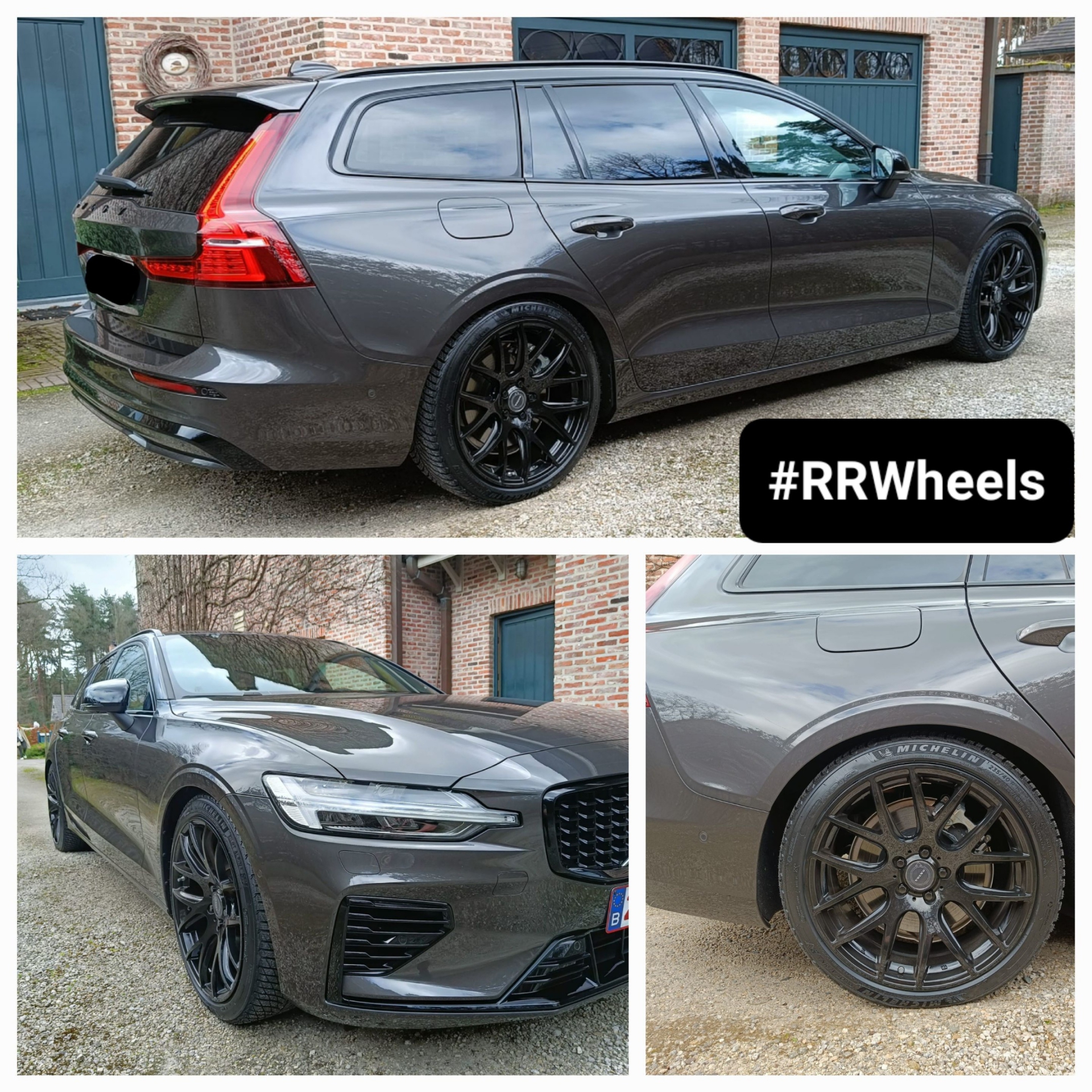 Volvo V60 R-Design met nieuwe 19 inch Axe CS Lite velgen in Gloss Black 8.5J ET40 inclusief 235 40 19 Michelin Pilot Sport 5.