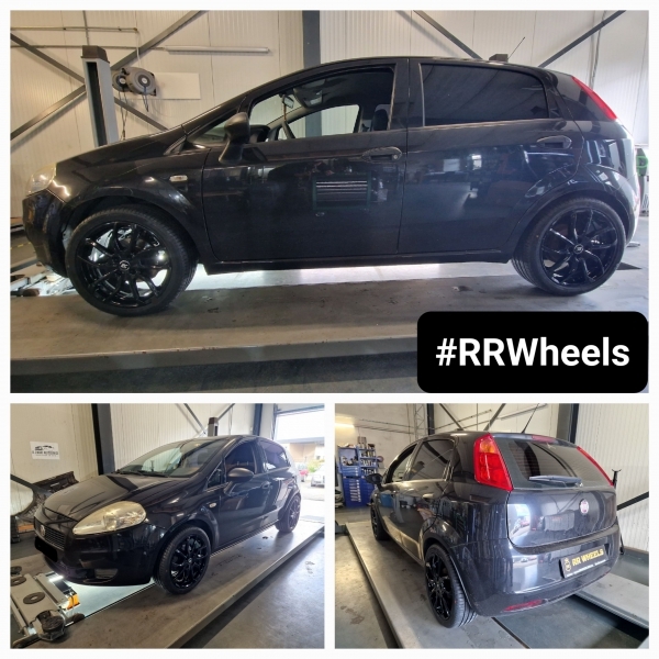 Fiat Punto uitgerust RC Design velgen RC34 in 17 inch 4x100 7J ET35 inclusief nieuwe Landsail banden in 205 40 17!