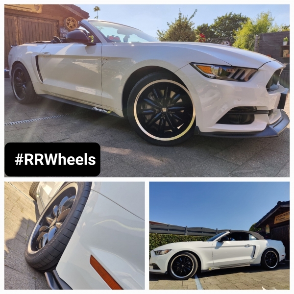 Ford Mustang met nieuwe Caroll Shelby velgen CS56 in 20 inch 5x114.3 9J ET30 rondom inclusief Vredestein banden in 265 35 20!