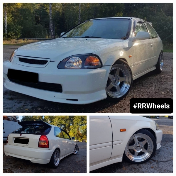 Deze Honda Civic EK Hatchback hebben we voorzien van een breedset van Japan Racing JR6 in 7J ET35 en 8J ET30! Perfecte fitment voor deze wagen!
