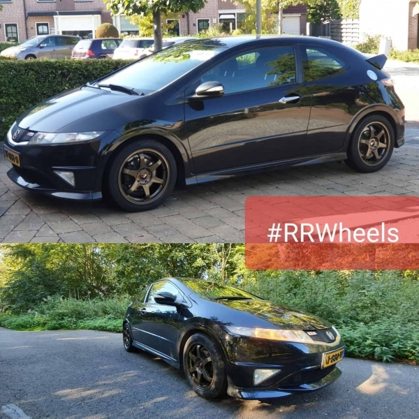 Honda Civic FN voorzien van JR3 velgen met nieuwe Pirelliâ€™s 7.0J ET40 rondom.